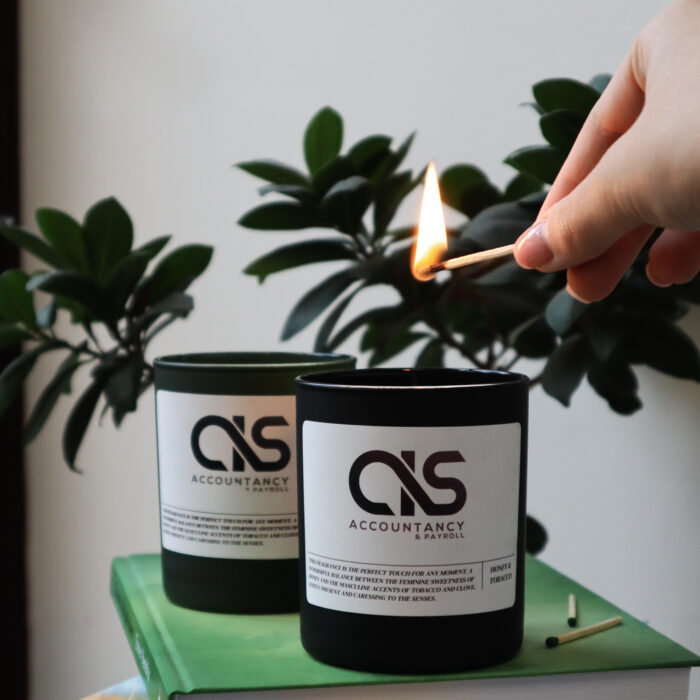 Bedrukte kaars medium 4