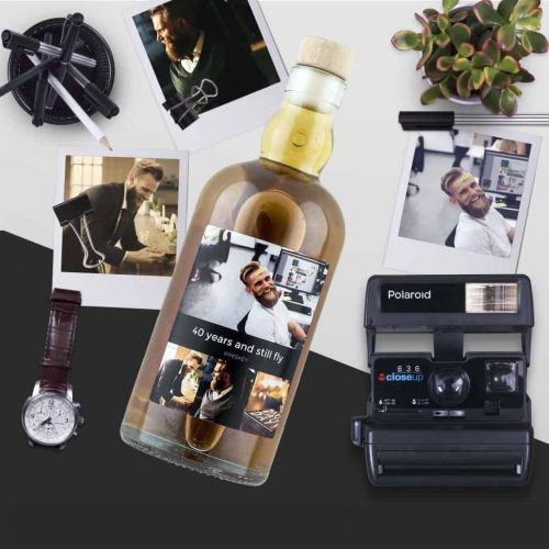 Whisky fles als fotocadeau