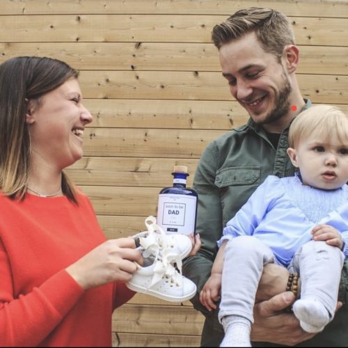 Fles die afgegeven wordt als cadeau voor papa