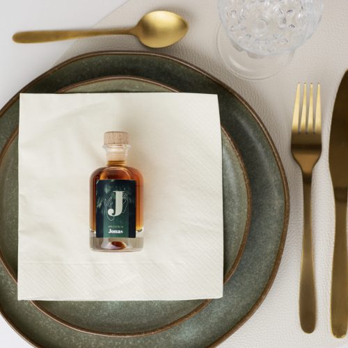 naamkaartjes - gepersonaliseerde flesjes whiskey